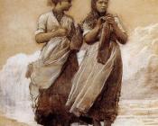 温斯洛荷默 - Fishergirls on Shore Tynemouth